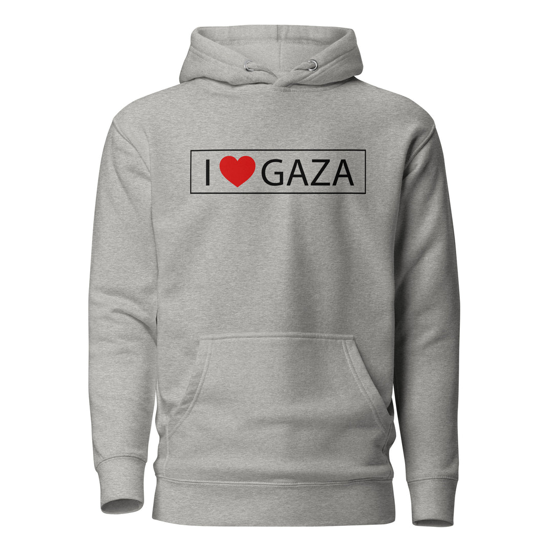 I Love Gaza - Men’s Hoodie, Carbon Grey