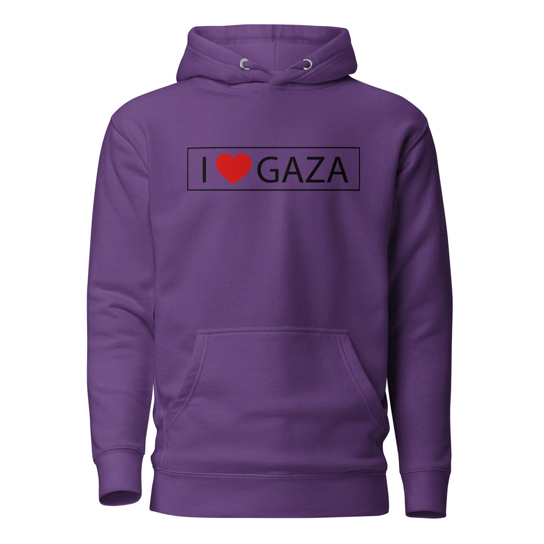I Love Gaza - Men’s Hoodie, Purple