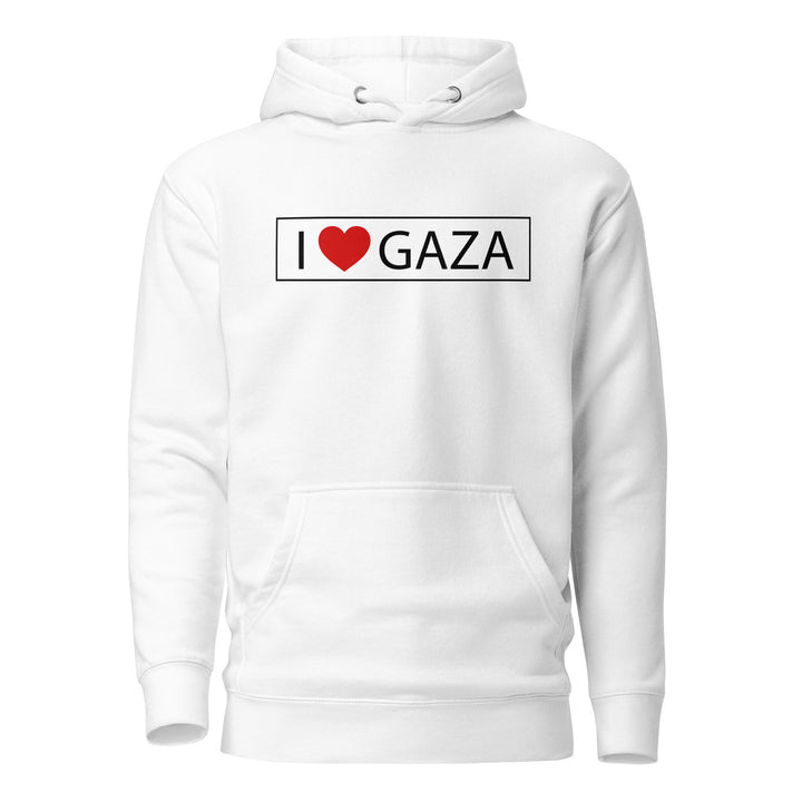 I Love Gaza - Men’s Hoodie, White