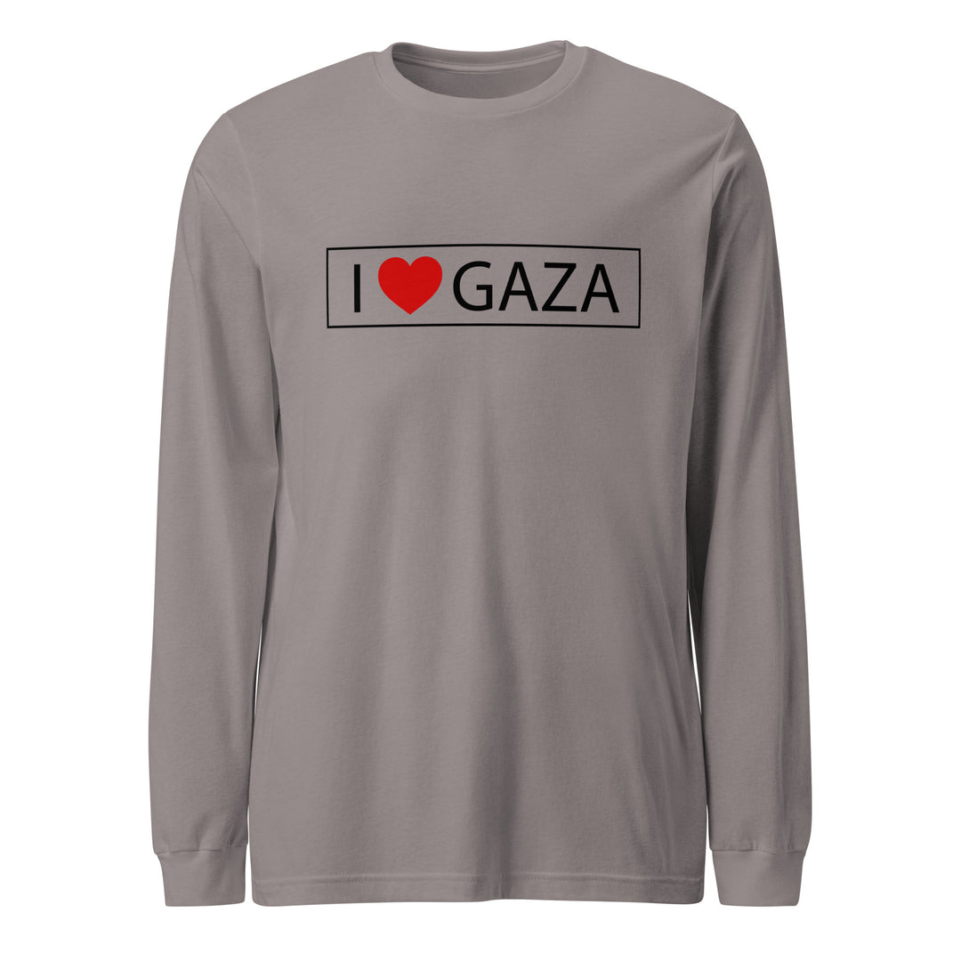 I Love Gaza - Men’s Long Sleeve Shirt, Storm