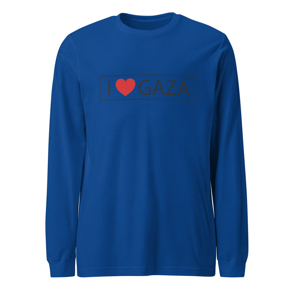 I Love Gaza - Men’s Long Sleeve Shirt, True Royal