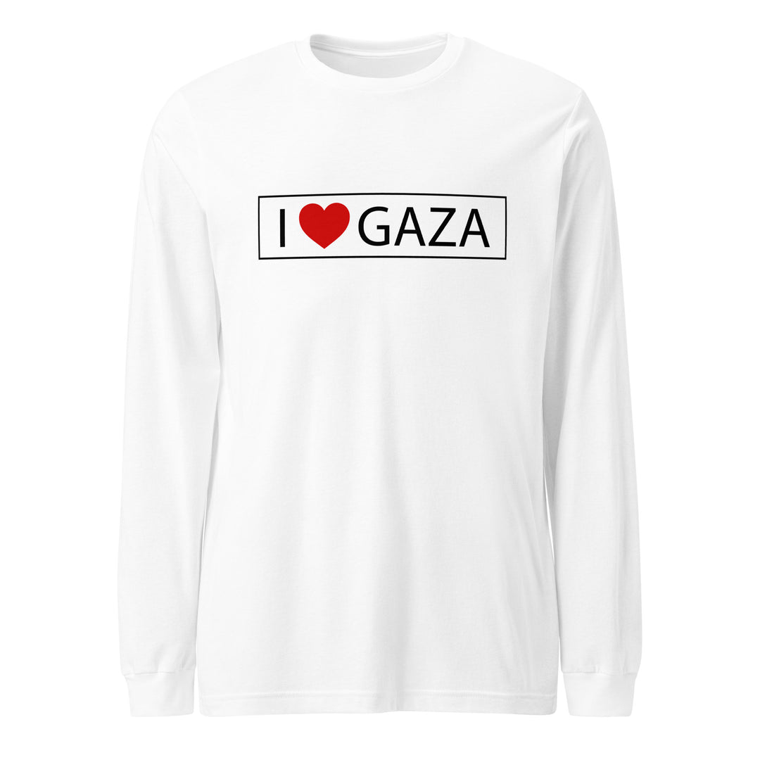 I Love Gaza - Men’s Long Sleeve Shirt, White