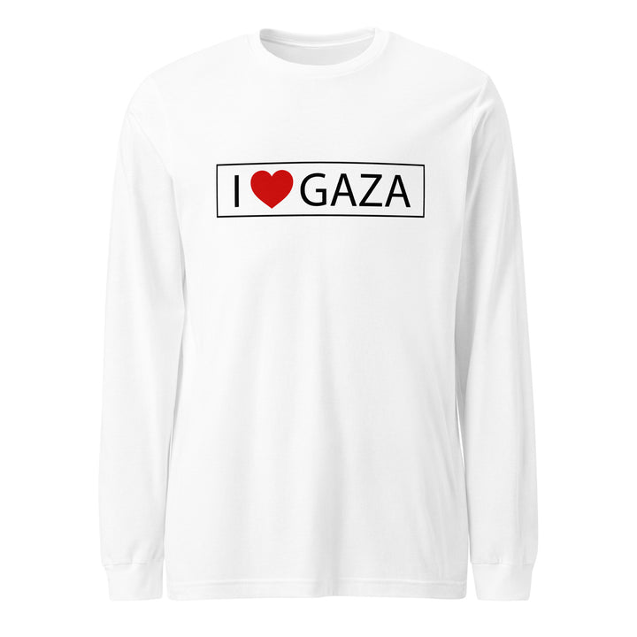 I Love Gaza - Men’s Long Sleeve Shirt, White