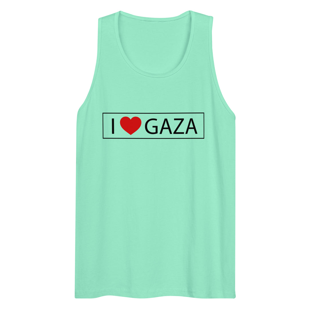 I Love Gaza - Men’s Premium Tank Top, Mens Premium Tank Top Mint