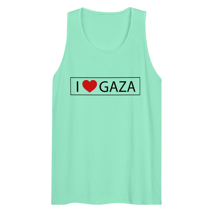 I Love Gaza - Men’s Premium Tank Top, Mens Premium Tank Top Mint