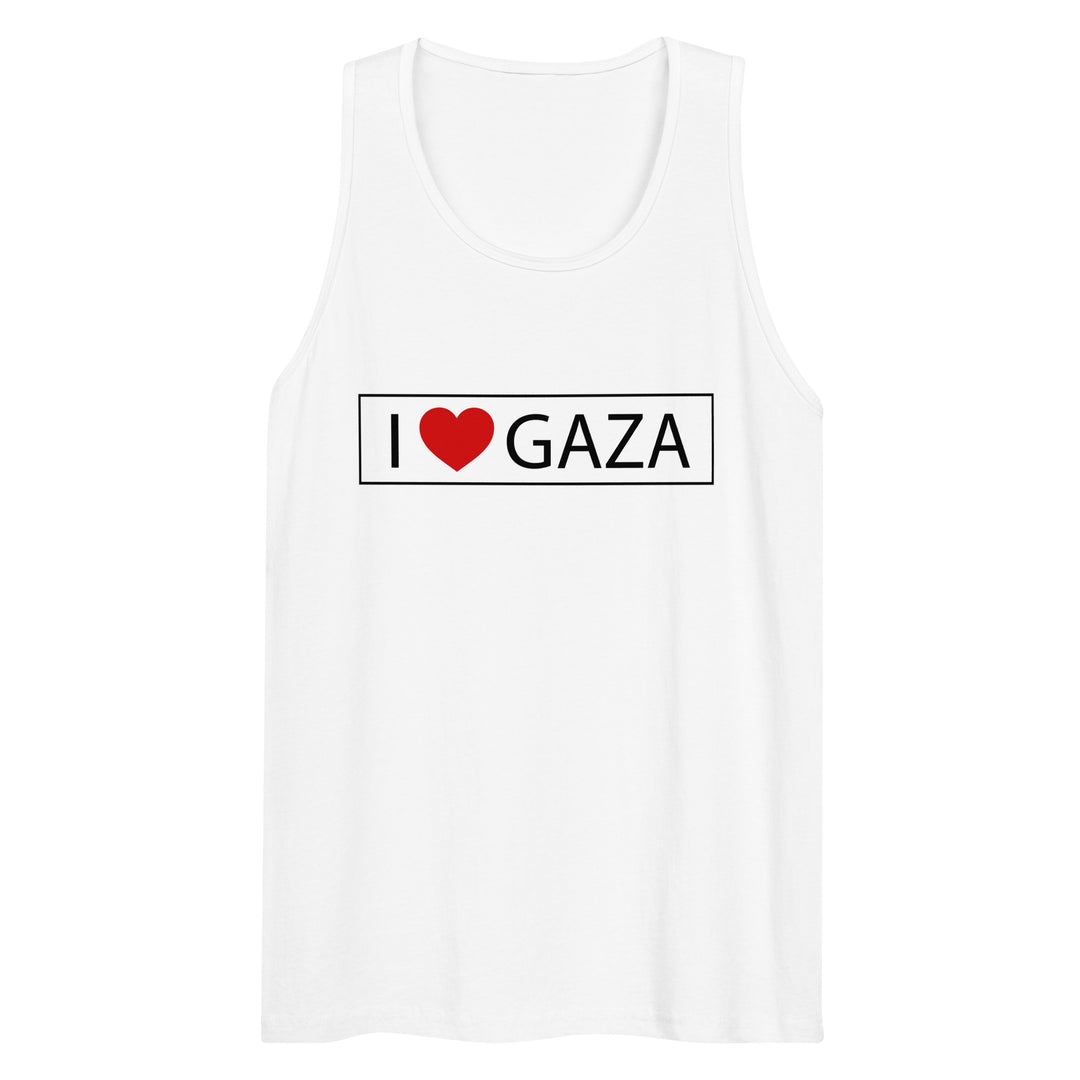 I Love Gaza - Men’s Premium Tank Top, Mens Premium Tank Top White