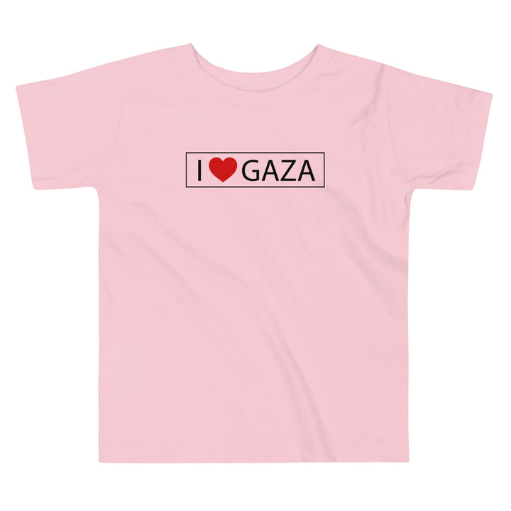 I Love Gaza - Toddler Short Sleeve Tee, Pink