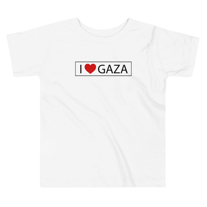 I Love Gaza - Toddler Short Sleeve Tee, White