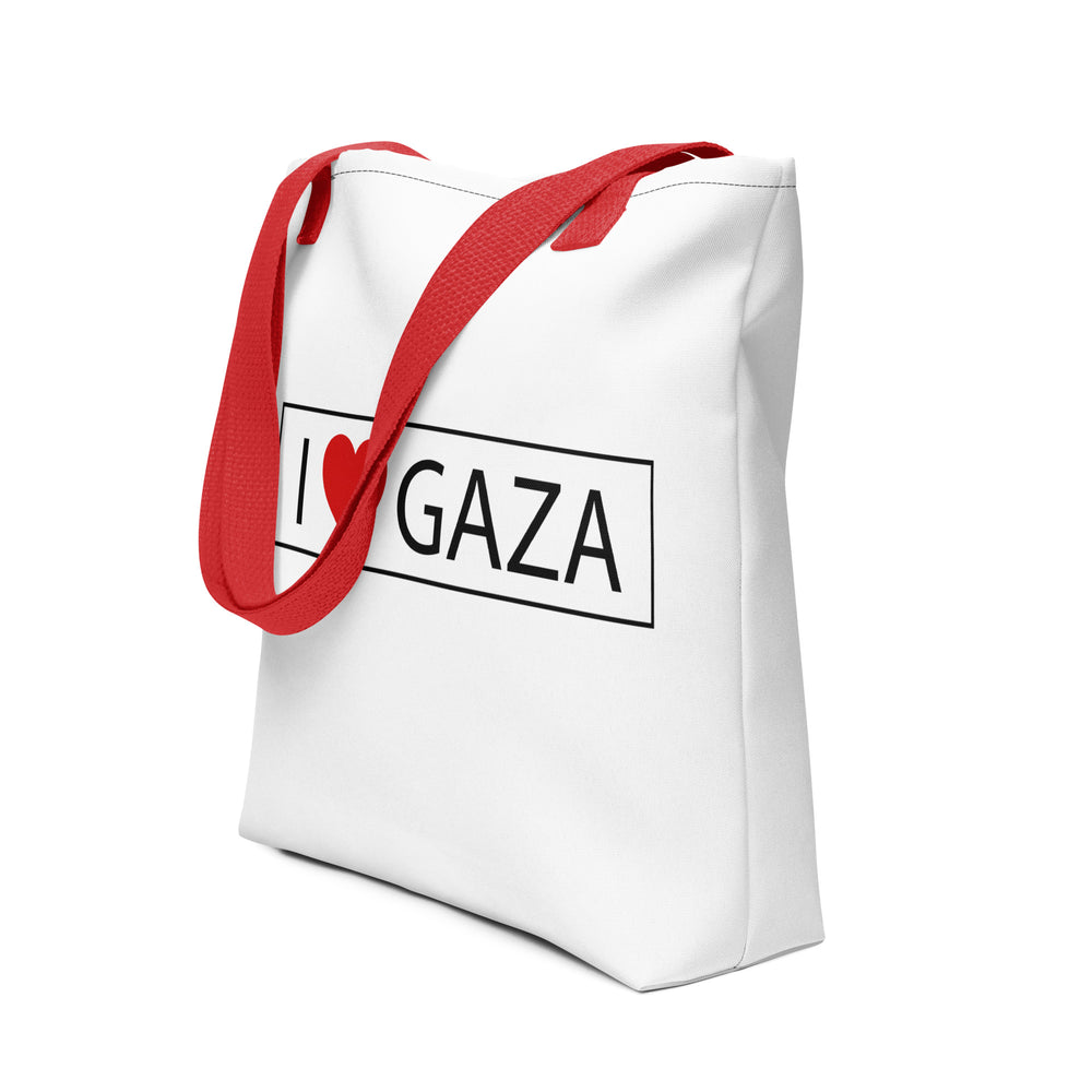 I Love Gaza - Tote Bag, Red 15x15