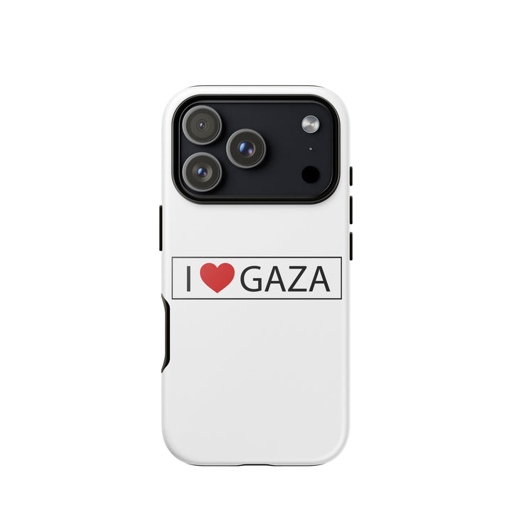 I Love Gaza - Tough Case for iPhone®, Glossy iPhone 17 Pro