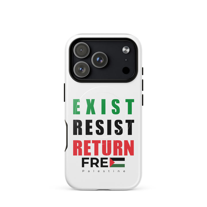 MagSafe® tough case for iPhone® | Exist. Resist. Return. – glossy iPhone 18 pro, front view