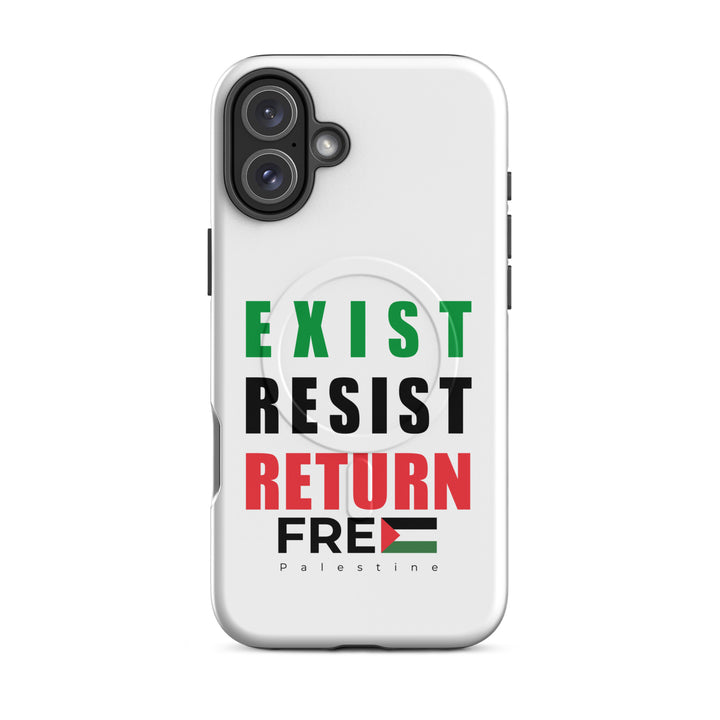 MagSafe® tough case for iPhone® | Exist. Resist. Return. – matte 16 plus, front view
