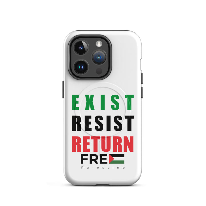 MagSafe® tough case for iPhone® | Exist. Resist. Return. – matte iPhone 14 pro, front view