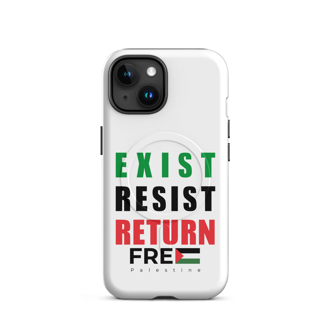 MagSafe® tough case for iPhone® | Exist. Resist. Return. – matte iPhone 15, front view
