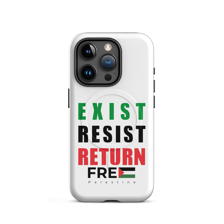 MagSafe® tough case for iPhone® | Exist. Resist. Return. – matte iPhone 15 pro, front view