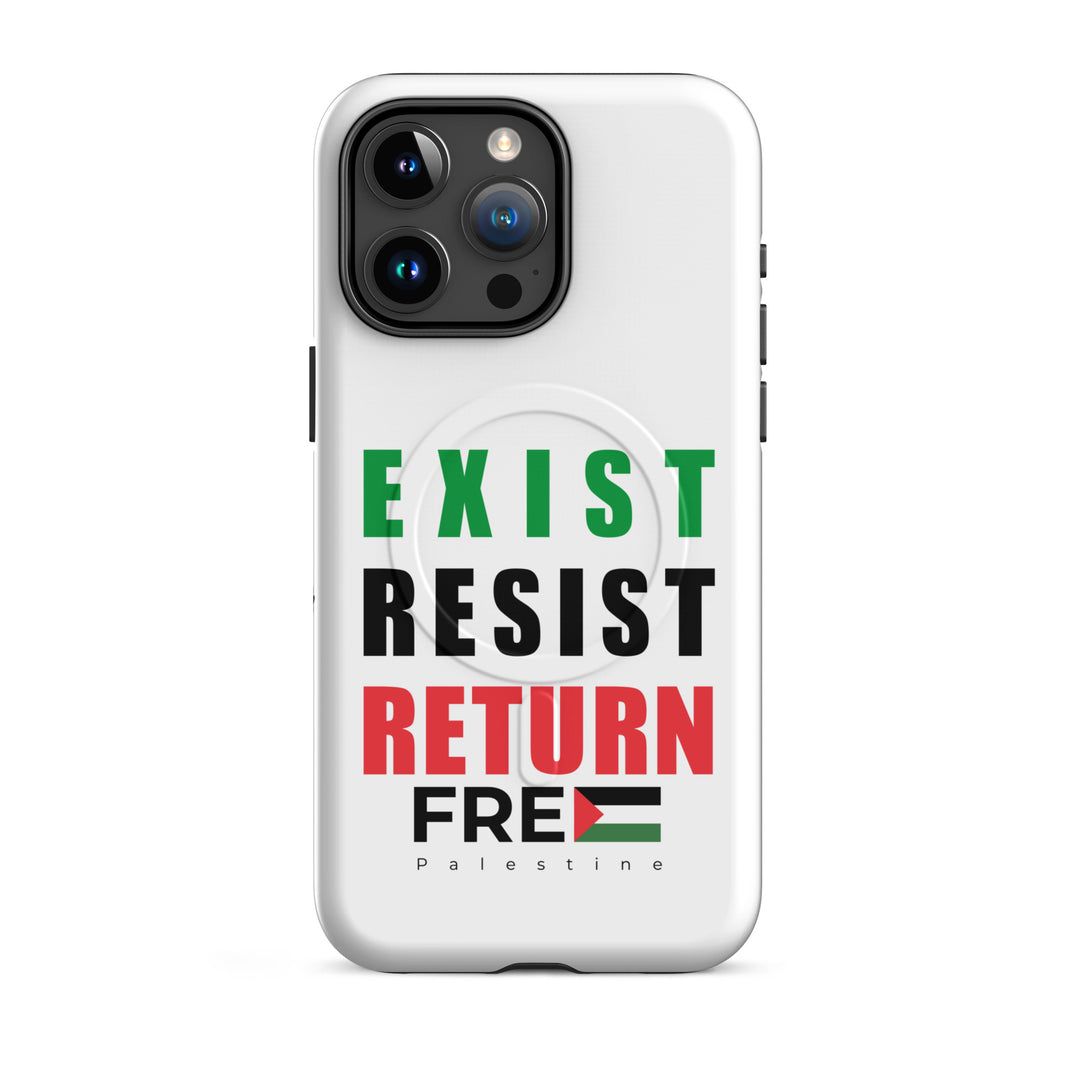 MagSafe® tough case for iPhone® | Exist. Resist. Return. – matte iPhone 15 pro max, front view