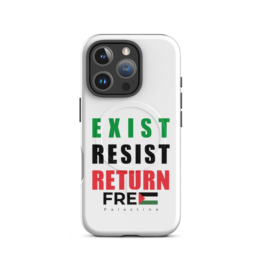 MagSafe® tough case for iPhone® | Exist. Resist. Return. – matte iPhone 16 pro, front view