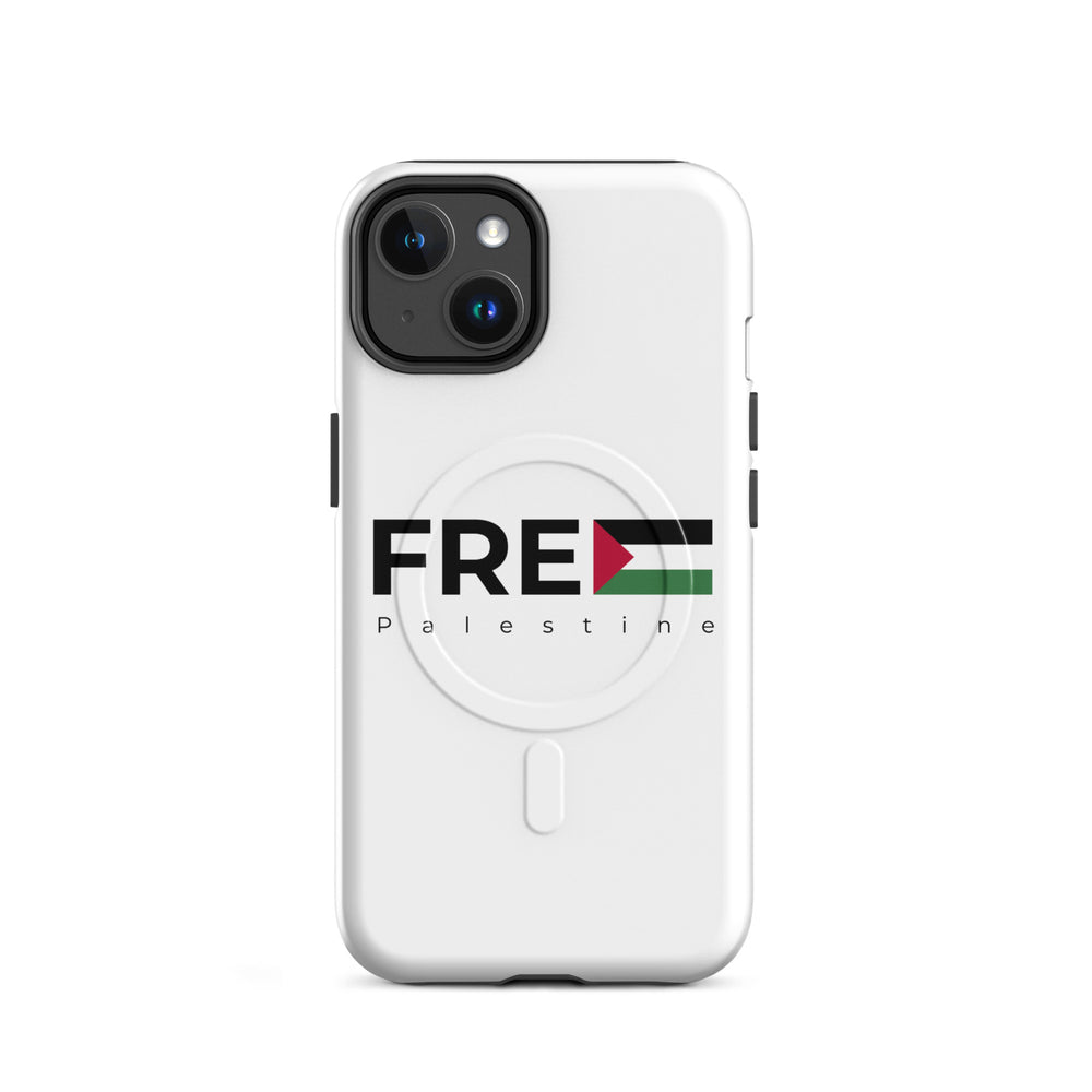 MagSafe® tough case for iPhone® | Free Palestine – glossy 14, front view