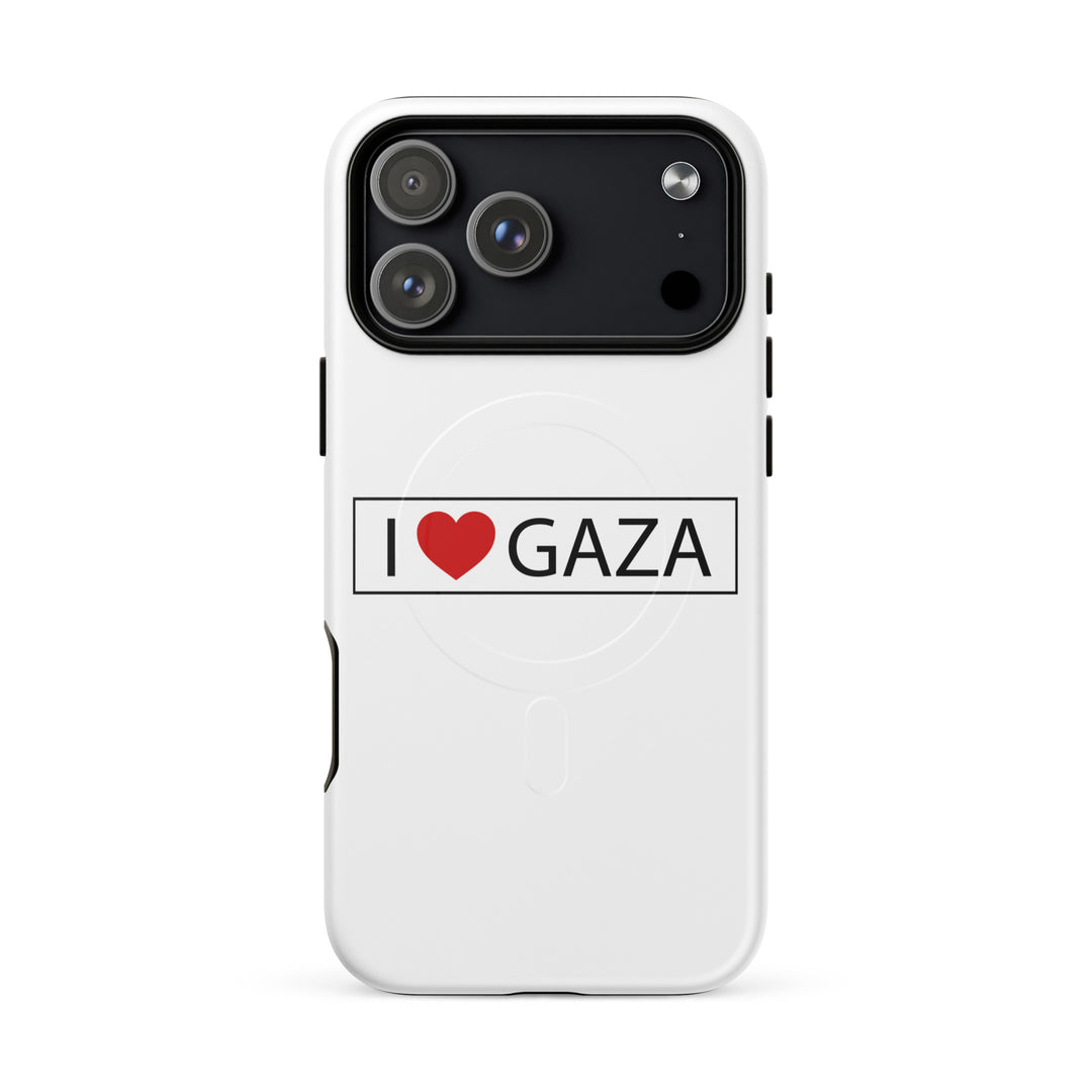 MagSafe® tough case for iPhone® | I Love Gaza – matte iPhone 18 pro max, front view