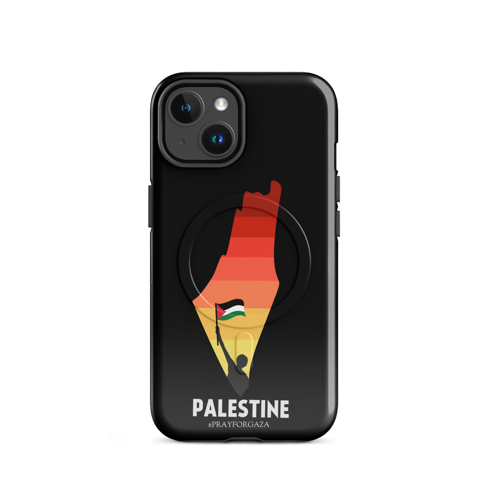 MagSafe® tough case for iPhone® | Palestine Freedom – glossy iPhone 14, front view