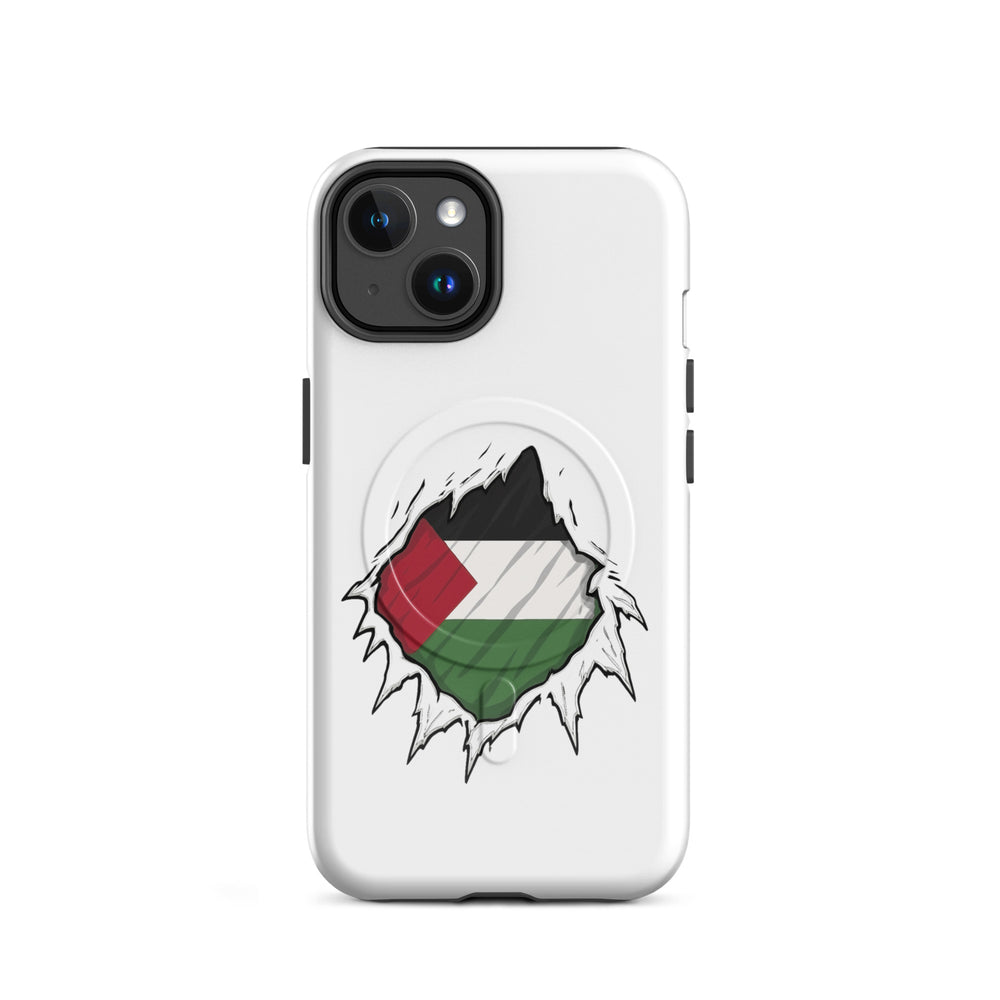 MagSafe® tough case for iPhone® | Palestine Hero – glossy iPhone 14, front view