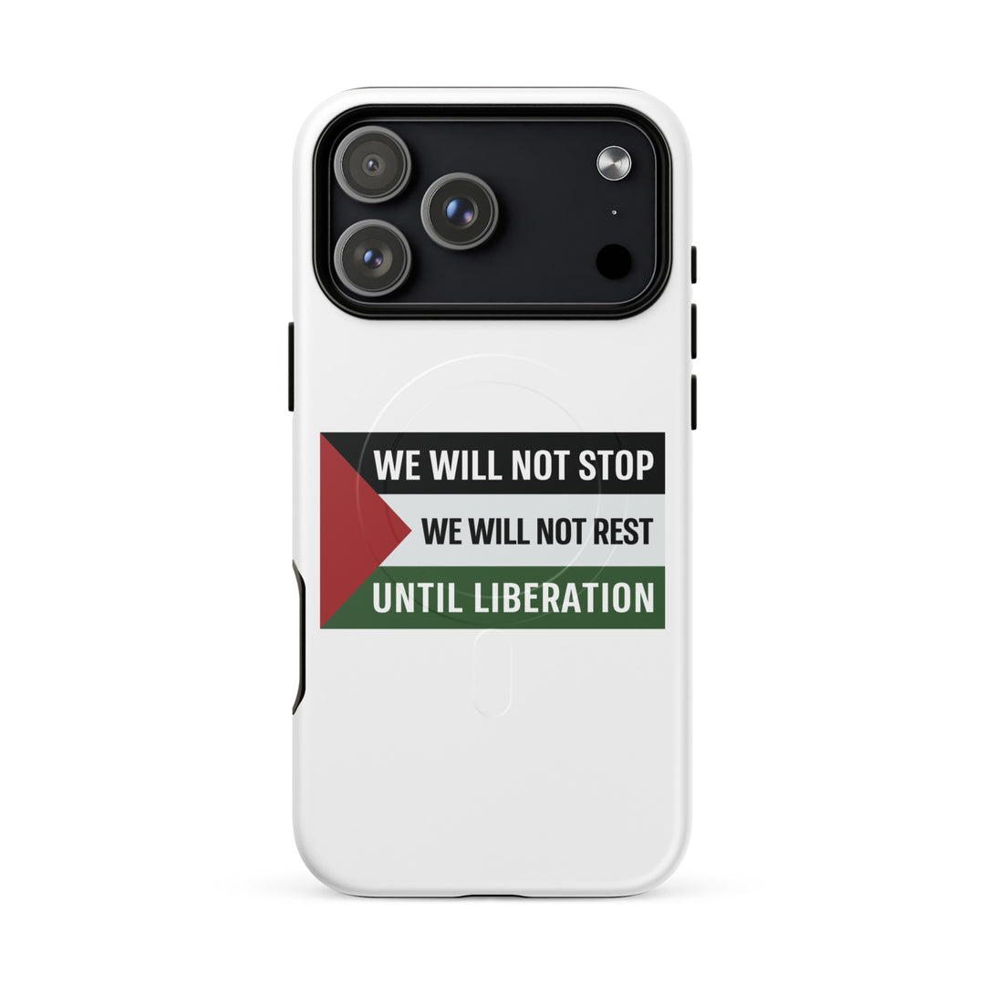 MagSafe® tough case for iPhone® | We Will Not Stop – matte iPhone 18 pro max, front view