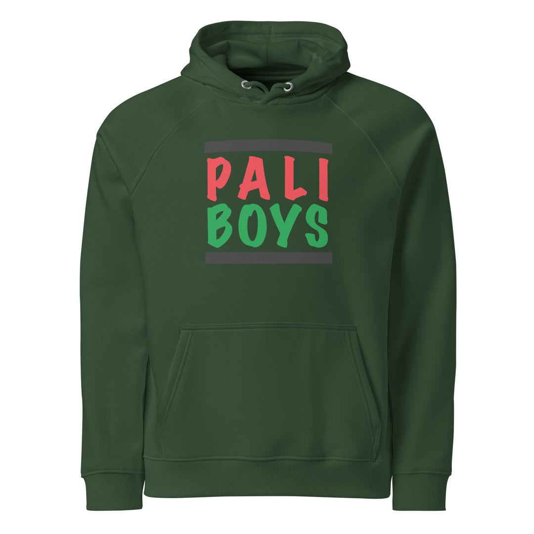 Palestinian Boys - Men Eco Raglan Hoodie, Eco Raglan Hoodie Bottle Green