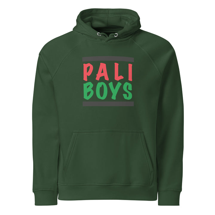 Palestinian Boys - Men Eco Raglan Hoodie, Eco Raglan Hoodie Bottle Green