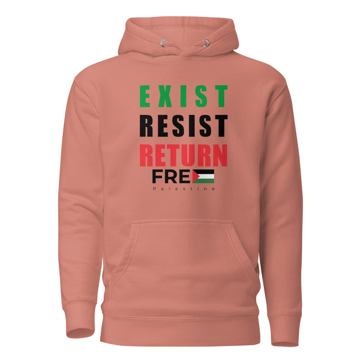 Exist Resist Return - Men Hoodie, Dusty Rose