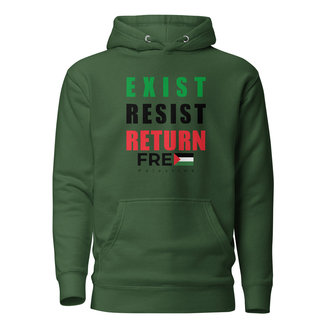 Exist Resist Return - Men Hoodie, Forest Green