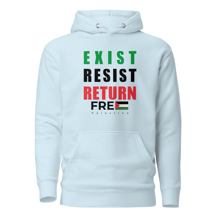 Exist Resist Return - Men Hoodie, Sky Blue