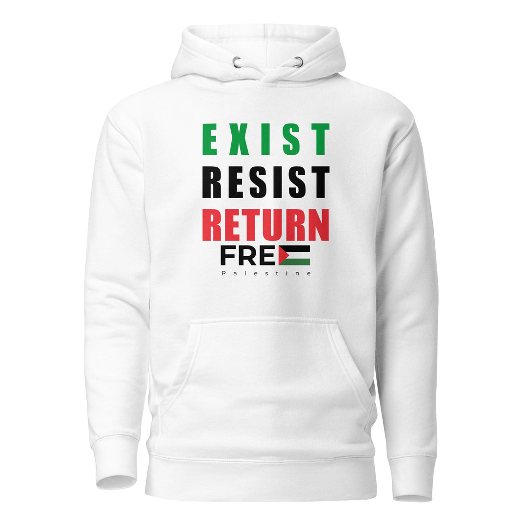 Exist Resist Return - Men Hoodie, White