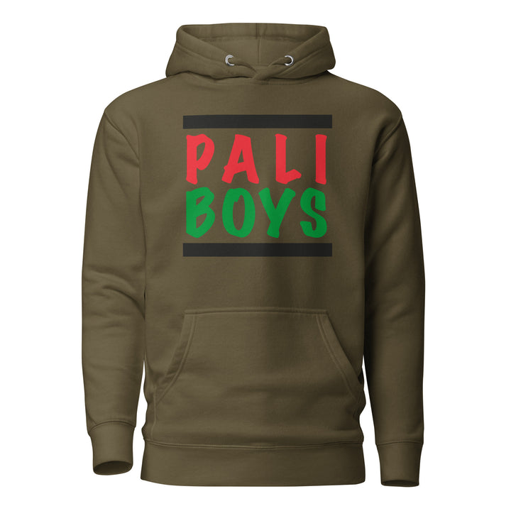 Palestinian Boys - Men’s Hoodie, Military Green