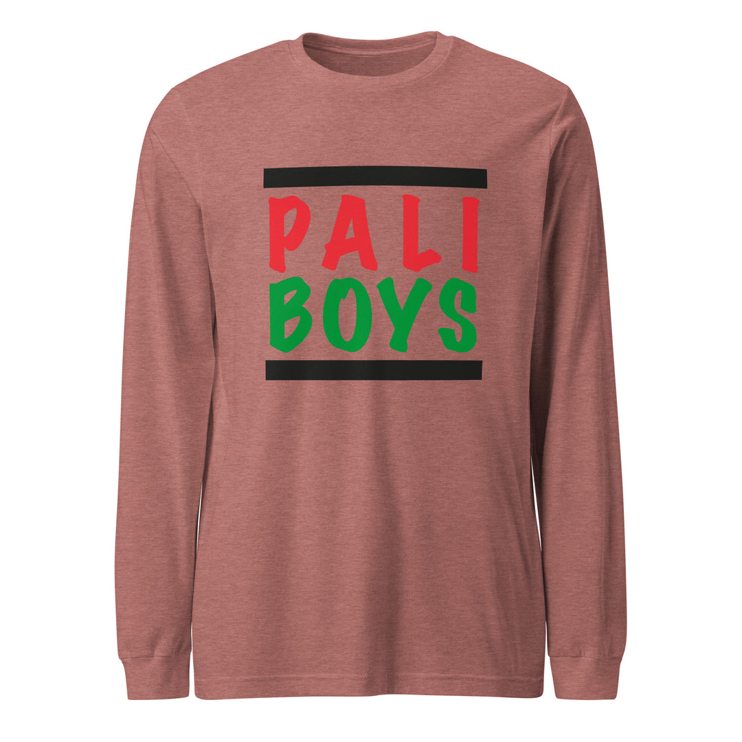 Palestinian Boys - Men Long Sleeve Tee, Heather Mauve