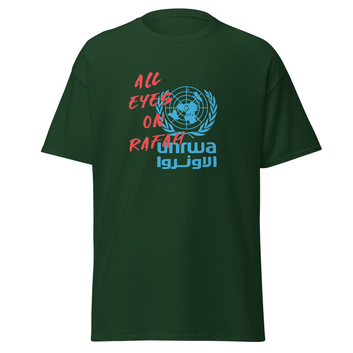 Men’s Classic Tee - All Eyes on Rafah, Forest Green