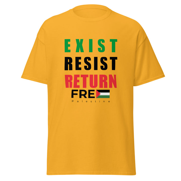 Exist. Resist. Return. - Men’s Classic Tee, Gold