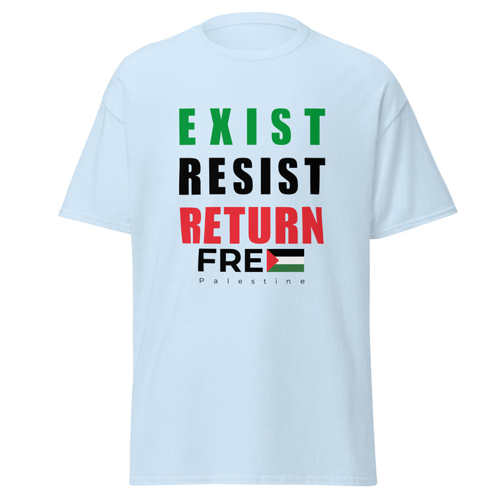 Exist. Resist. Return. - Men’s Classic Tee, Light Blue