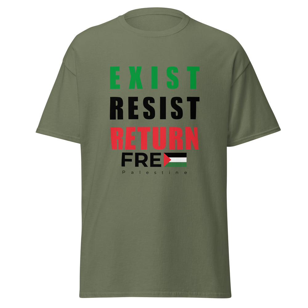 Exist. Resist. Return. - Men’s Classic Tee, Military Green