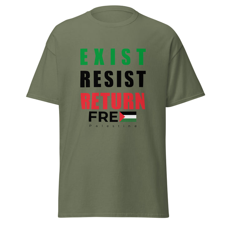 Exist. Resist. Return. - Men’s Classic Tee, Military Green