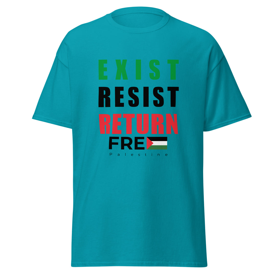 Exist. Resist. Return. - Men’s Classic Tee, Tropical Blue