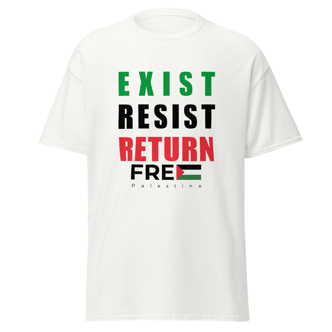 Exist. Resist. Return. - Men’s Classic Tee, White