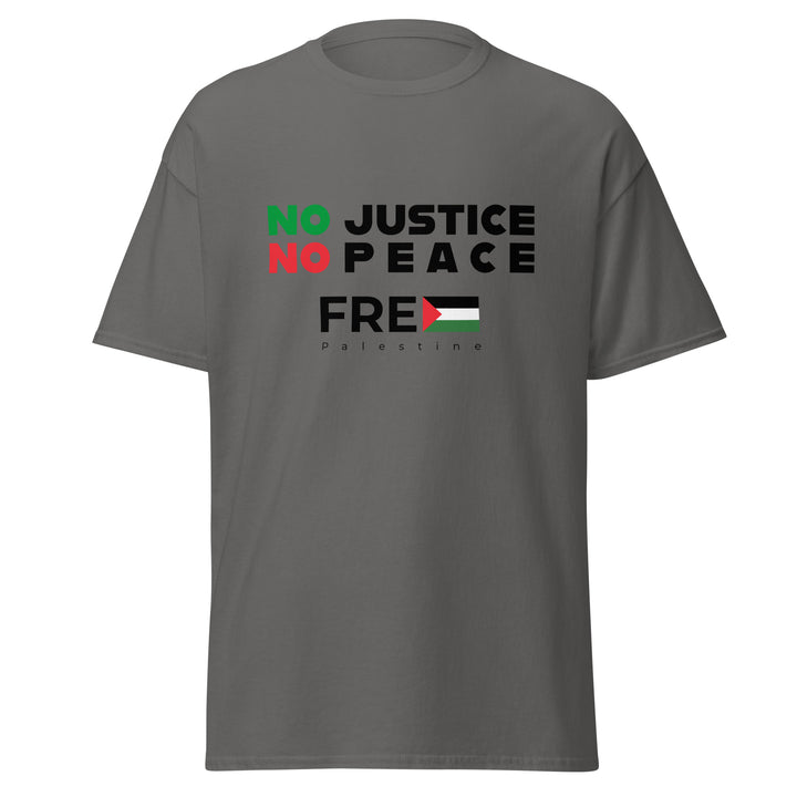 No Justice No Peace - Men’s Classic Tee, Charcoal