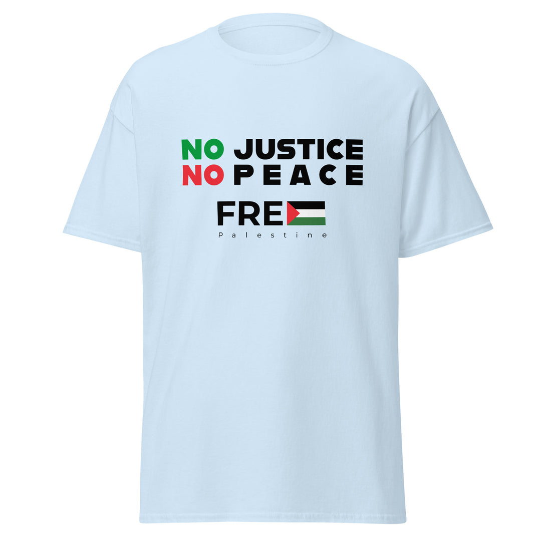 No Justice No Peace - Men’s Classic Tee, Light Blue