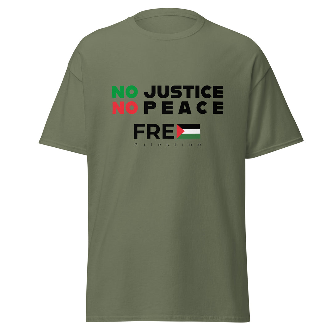 No Justice No Peace - Men’s Classic Tee, Military Green
