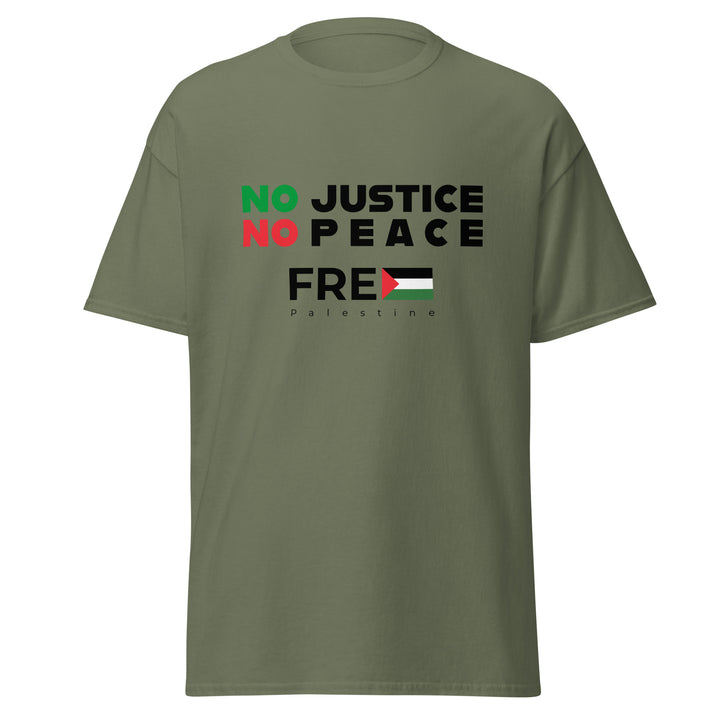 No Justice No Peace - Men’s Classic Tee, Military Green