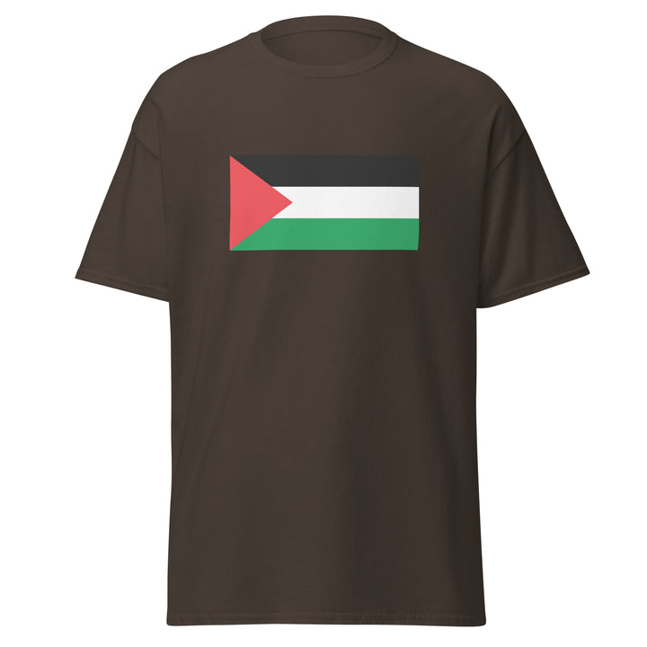 Men’s Classic Tee - Palestine Flag, Dark Chocolate