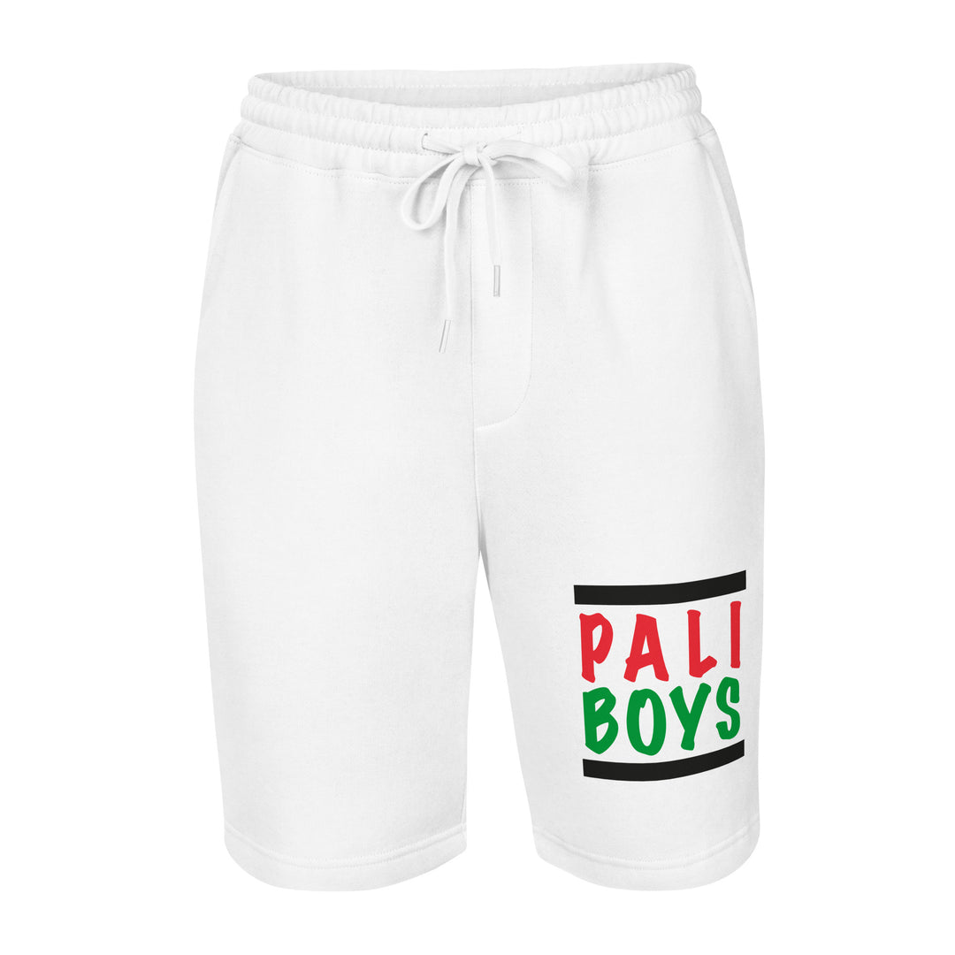 Palestinian Boys - Men’s Fleece Shorts, Mens Fleece Shorts White