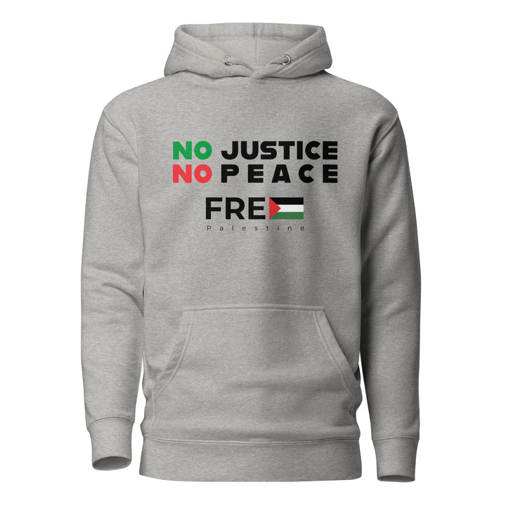 No Justice No Peace - Men’s Hoodie, Cotton Heritage M2580 I Unisex Premium Pullover Hoodie Carbon Grey