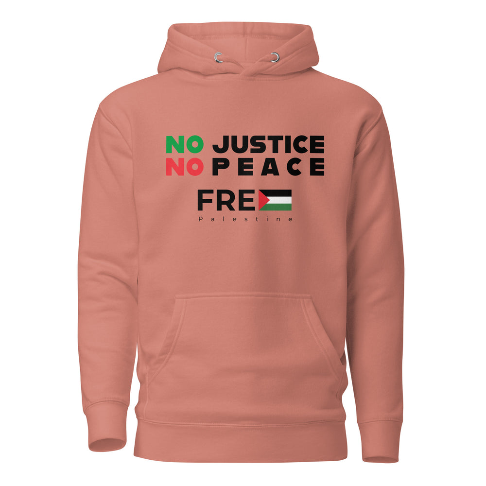 No Justice No Peace - Men’s Hoodie, Cotton Heritage M2580 I Unisex Premium Pullover Hoodie Dusty Rose