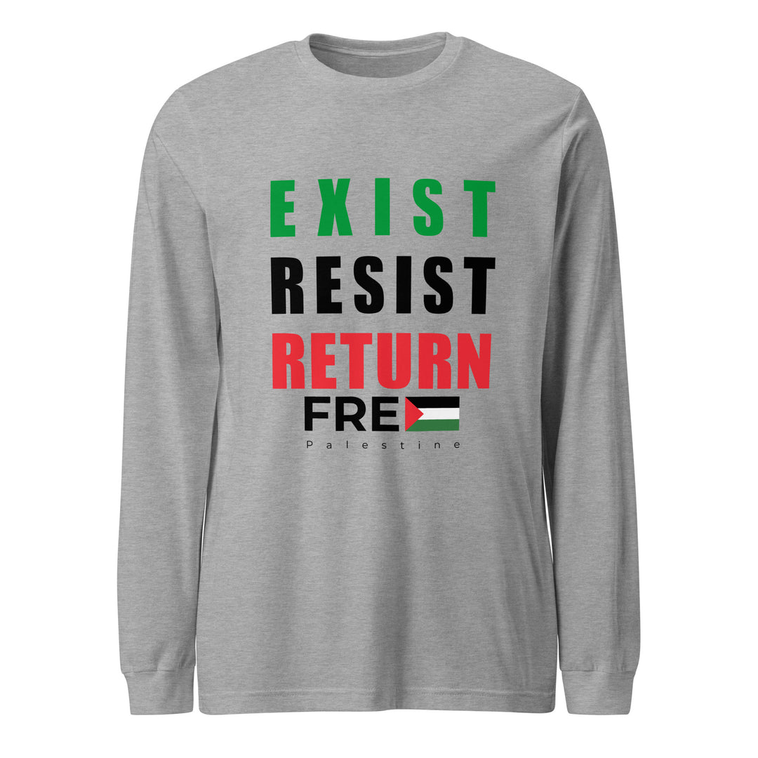 Exist. Resist. Return. - Men’s Long Sleeve Tee, Heather